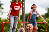 Daddy on the zip wire   @ the National Botanical Gardens of Wales : Botanical Garden, National Botanical Gardens of Wales, Wales, botanical, butterflies, butterfly, fauna, flora, flowers, gardens, nature