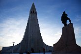 Hallgrímskirkja and Leif Eriksson   Iceland : Iceland