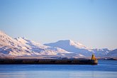 The mountains from the harbour   Iceland : Iceland