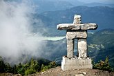 Inukshuk Inuit   In Whistler, Canada : canada, cloud, inuit, inukshuk, mountain, portfolio, scenery, scotty robson photography, srp, vancouver, whistler