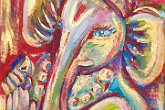 Ganesh   By Pratibha Mistry : art, art work, elephant, ganesh, god, hindu, idol, indian, oils, painting